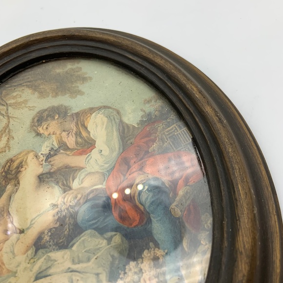 Vintage Action Italian Wall Hanging Picture Frame with Victorian Style Photo - Picture 6 of 15